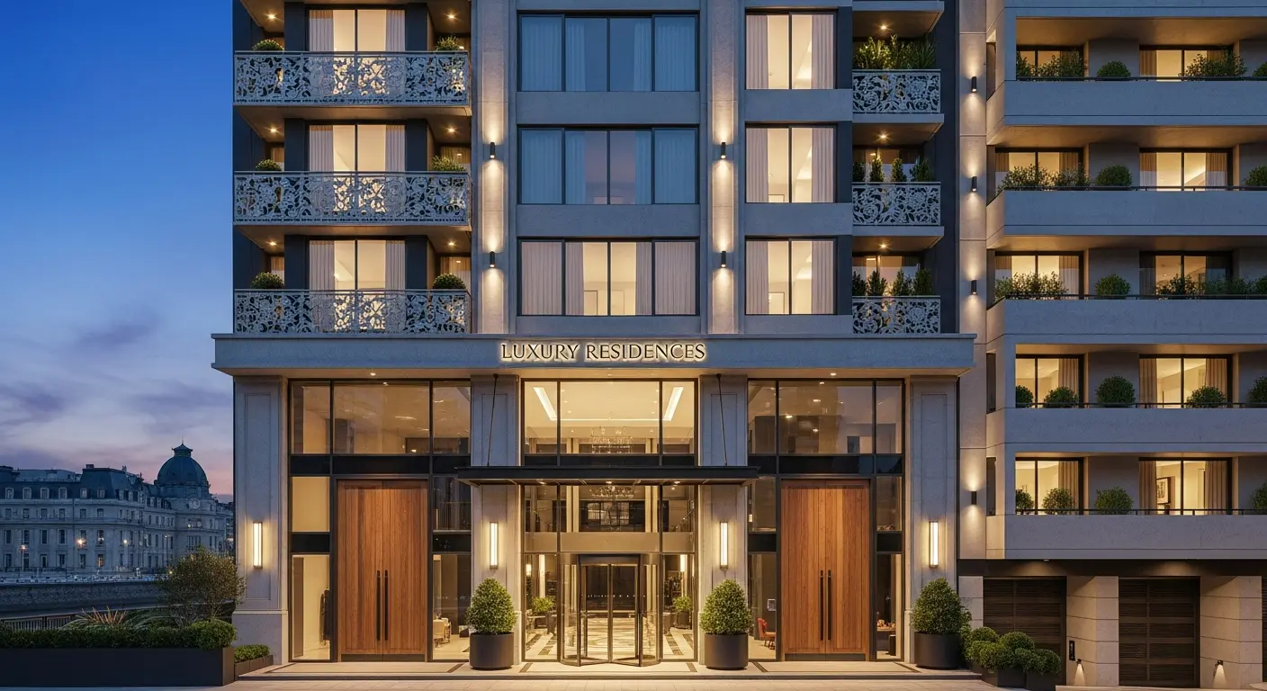 Interior of a cultural venue with books and warm light